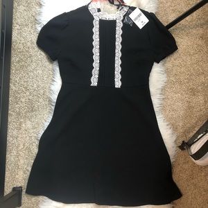 Black mini dress with collar
